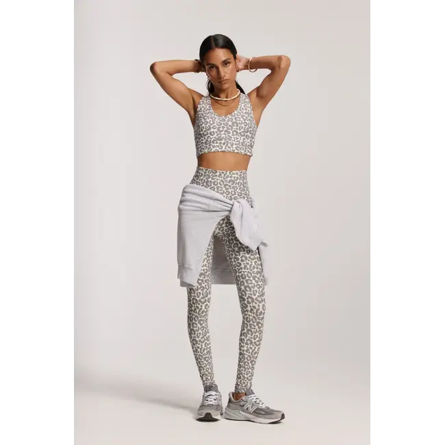 Deblon Sports CLASSIC LEGGINGS HIGH W. LEOPARD LIMESTONE