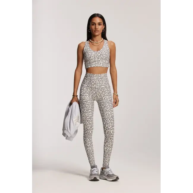 Deblon Sports CLASSIC LEGGINGS HIGH W. LEOPARD LIMESTONE