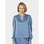Neo Noir ROSSLYN HEAVY SATEEN BLOUSE SMOKE BLUE