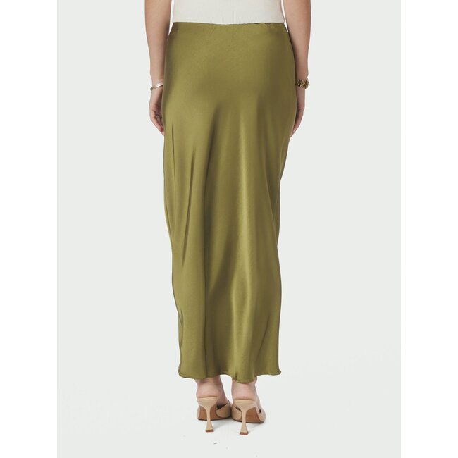 Neo Noir VICKY HAEVY SATEEN SKIRT SAGE GREEN