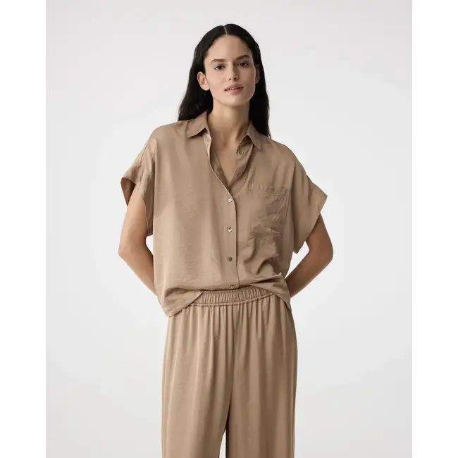 KNIT-TED PARIS BLOUSE TOFFEE