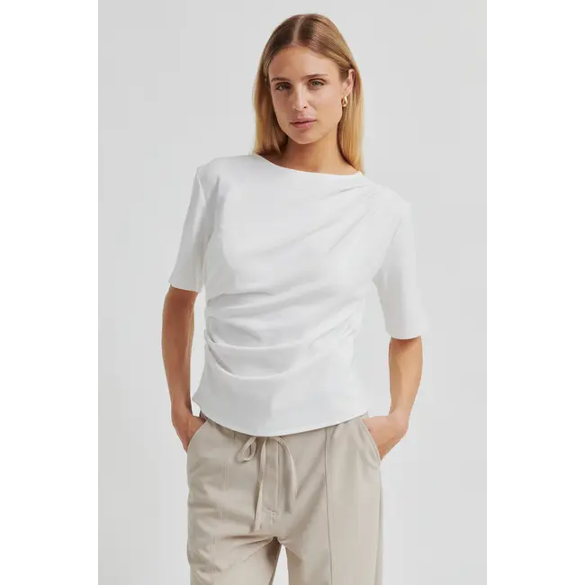 Second Female ULINA DRAPE TEE WHITE