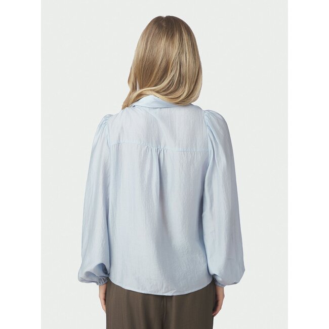 Neo Noir SELENE CRISP BLOUSE LIGHT BLUE
