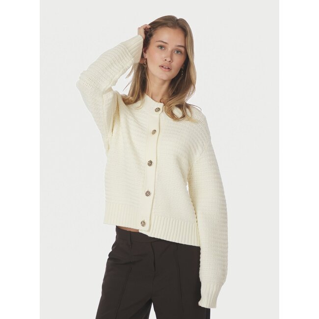 Neo Noir KAMILLI KNIT CARDIGAN CREME