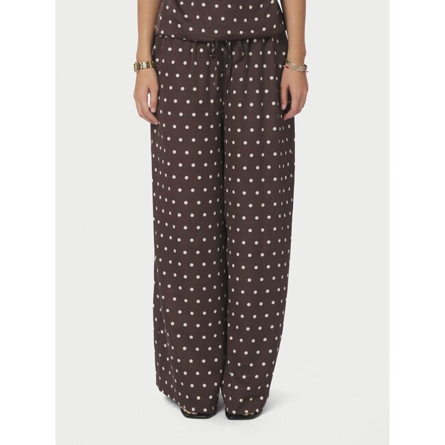 Neo Noir SEBBA BIG DOT PANTS DARK BROWN