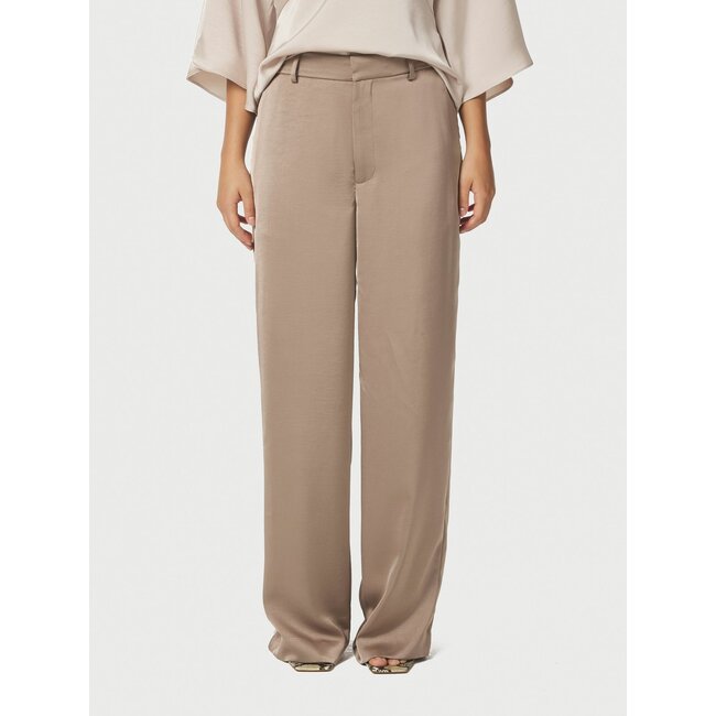 Neo Noir EMMETT HEAVY SATEEN PANTS DARK TAUPE
