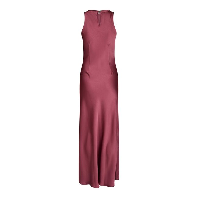 Neo Noir CELINIE HEAVY SATEEN DRESS CHERRY PINK