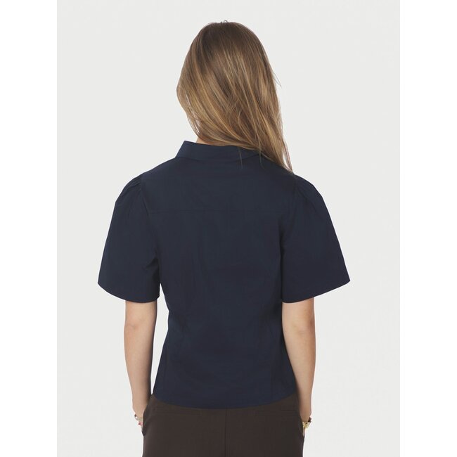 Neo Noir BALARA POPLIN SHIRT NAVY