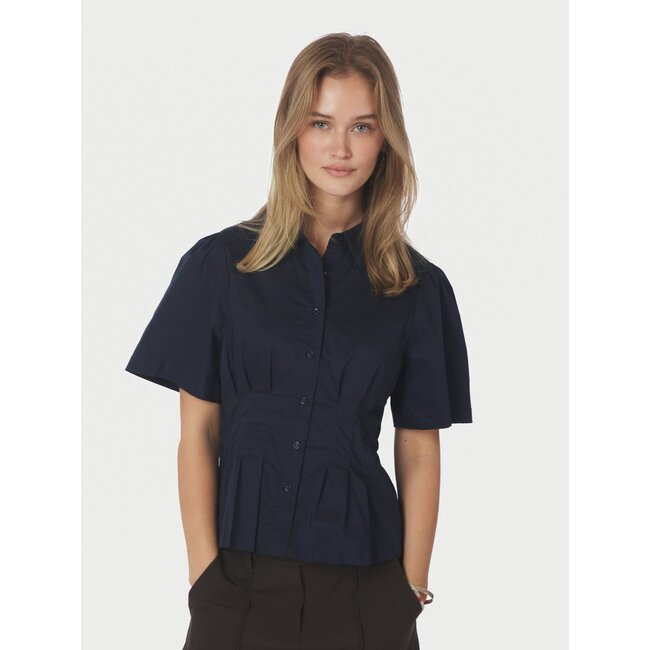 Neo Noir BALARA POPLIN SHIRT NAVY