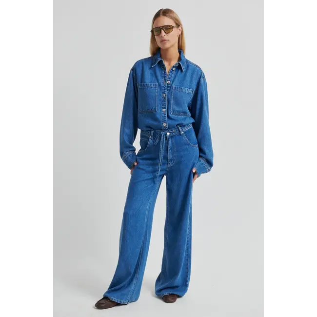 Second Female IRVINA DENIM SHIRT BLUE DENIM