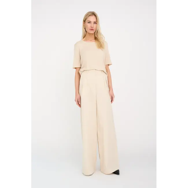 Pieszak ALLIE FRENCH WIDE PANTS OYSTER WHITE