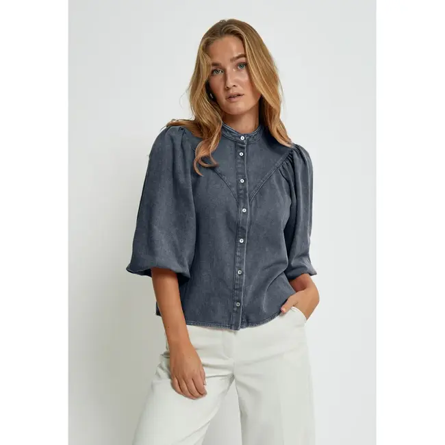 Minus NEW SOLENE DENIM SHIRT SKYWAY BLUE