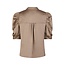 Neo Noir ROELLA HEAVY SATEEN BLOUSE DARK TAUPE