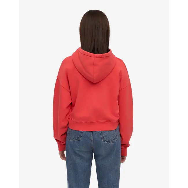 Colorful Standard ORGANIC CROP ZIP HOOD RED TANGERINE