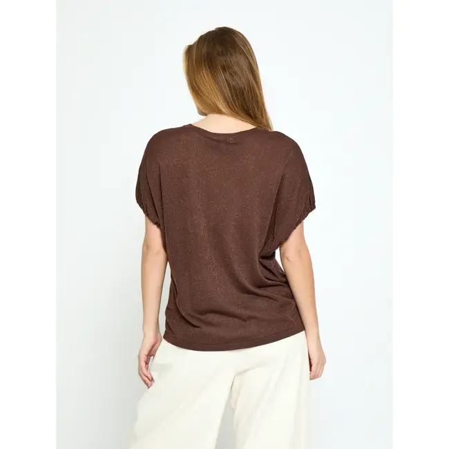 Minus MARA TOP CHESTNUT METAL
