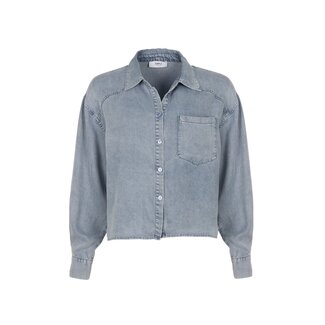 SIMPLE THE BRAND ISALA BLOUSE SUN FADED BLUE