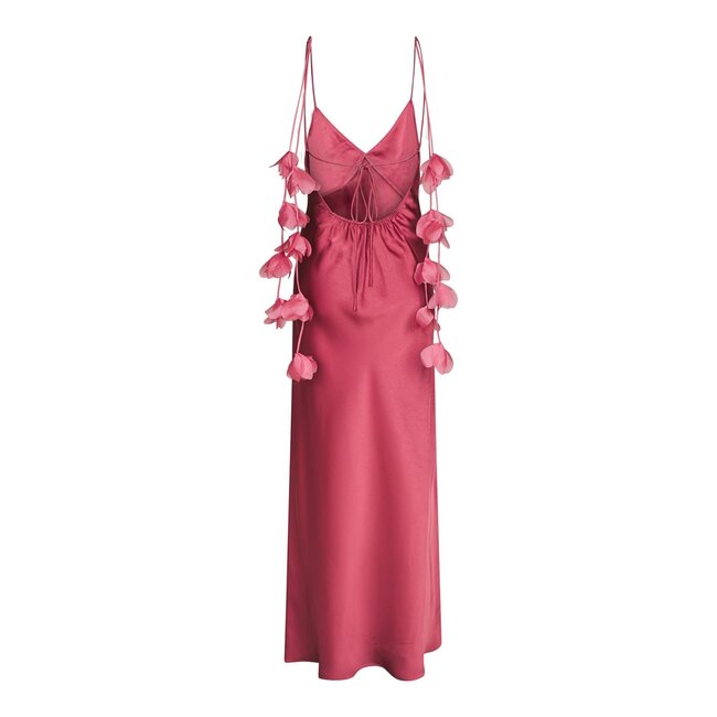 Neo Noir COLLY HEAVY SATEEN DRESS CHERRY PINK