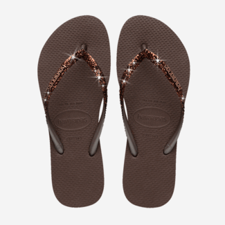 Havaianas SLIM GLITTER II FC DARK BROWN