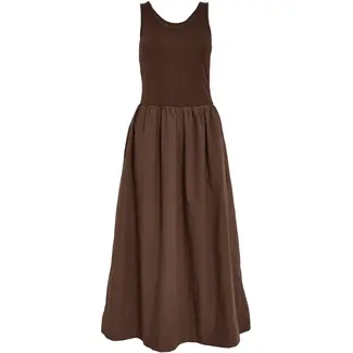 Minus MARIE MIDI DRESS CHESTNUT