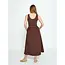 Minus MARIE MIDI DRESS CHESTNUT