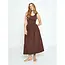 Minus MARIE MIDI DRESS CHESTNUT