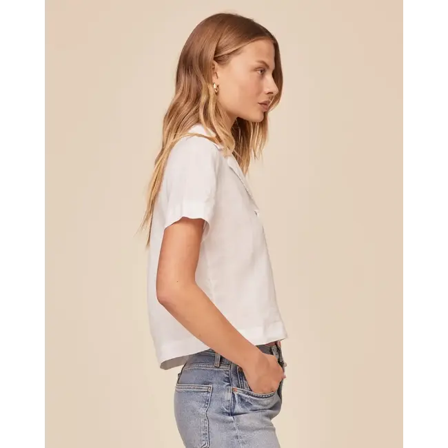 Bella Dahl SHORT SLEEVE FLOWY BUTTON DOWN