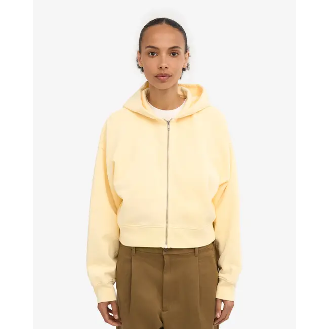 Colorful Standard ORGANIC CROP ZIP HOODSOFT YELLOW