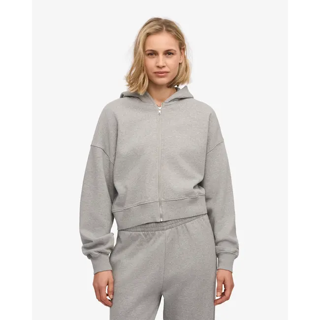 Colorful Standard ORGANIC CROP ZIP HOOD HEATHER GREY