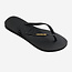Havaianas SLIM LOGO METALLIC BLACK GOLDEN