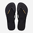 Havaianas SLIM LOGO METALLIC BLACK GOLDEN
