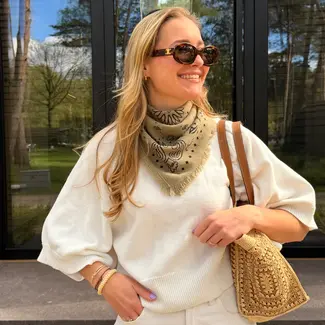 Studio Lavendel CASHMERE BANDANA BKHAKI