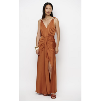 Dante 6 MARCIA SATIN MAXI DRESS ORANJE