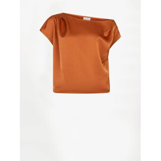 Dante 6 ROAM SATIN DRAPEY TOP SUNSET ORANJE