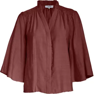 Minus SERIA V-NECK SHIRT ANDORRA RED
