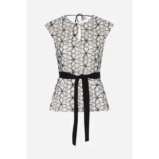 Bruuns Bazaar ORIIA BLOUSES CREAM/BLACK