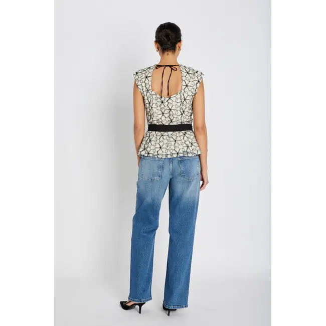 Bruuns Bazaar ORIIA BLOUSES CREAM/BLACK