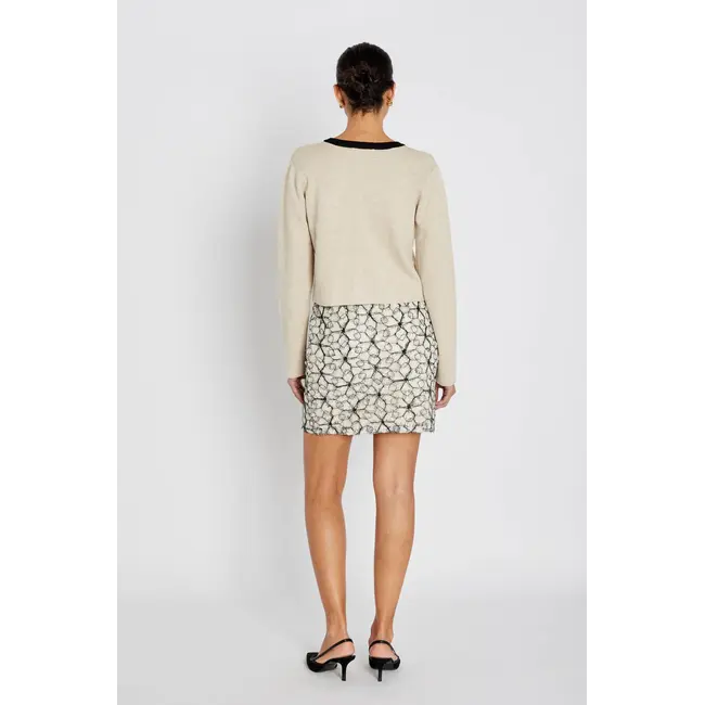 Bruuns Bazaar JOANAS SKIRT CREAM/BLACK