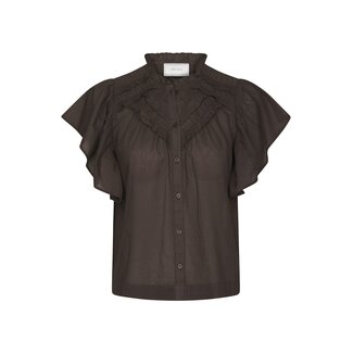 Neo Noir VINSA S VOILE TOP DARK BROWN