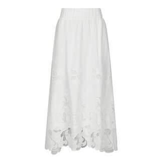 Neo Noir YARA LONG EMB SKIRT WHITE