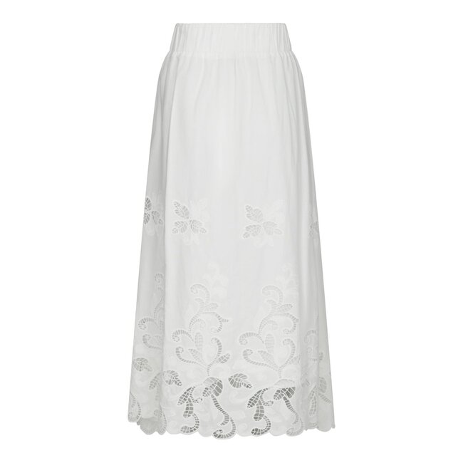 Neo Noir YARA LONG EMB SKIRT WHITE