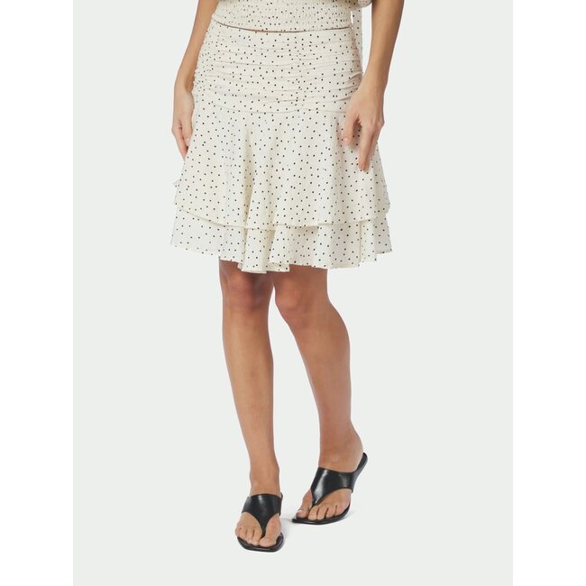 Neo Noir JANIE MINI DOT SKIRT OFF-WHITE