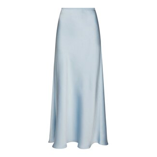 Neo Noir VICKY HEAVY SATEEN SKIRT LIGHT BLUE