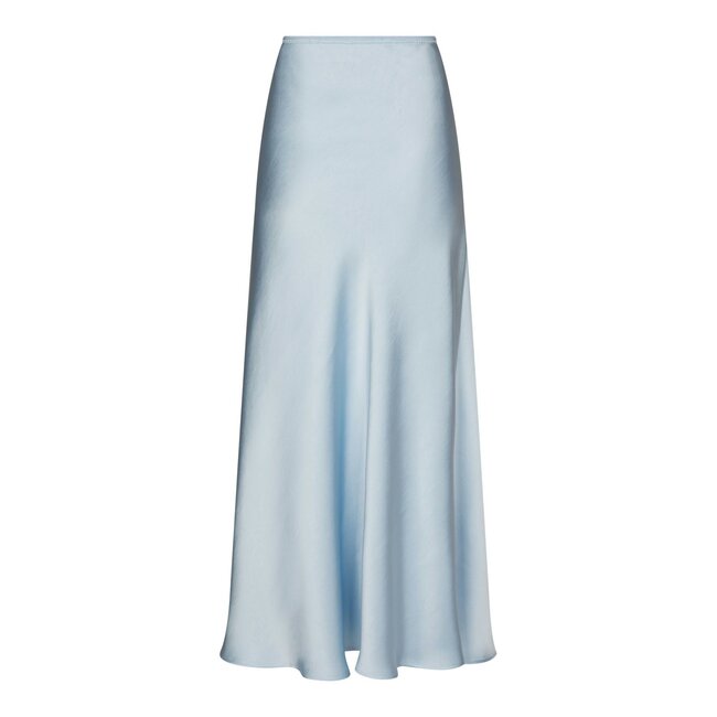Neo Noir VICKY HEAVY SATEEN SKIRT LIGHT BLUE