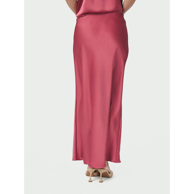 Neo Noir VICKY HEAVY SATEEN SKIRT CHERRY PINK
