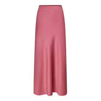 Neo Noir VICKY HEAVY SATEEN SKIRT CHERRY PINK