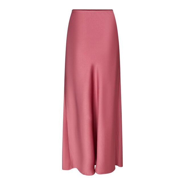 Neo Noir VICKY HEAVY SATEEN SKIRT CHERRY PINK