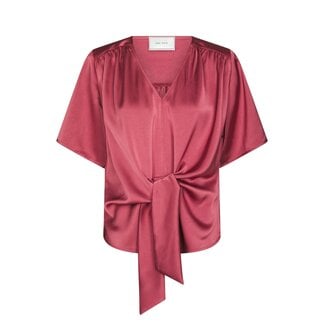 Neo Noir CASADIA HEAVY SATEEN BLOUSE CHERRY PINK