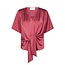Neo Noir CASADIA HEAVY SATEEN BLOUSE CHERRY PINK