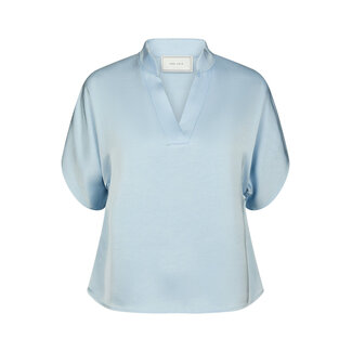 Neo Noir ANELLE HEAVY SATEEN BLOUSE LIGHT BLUE