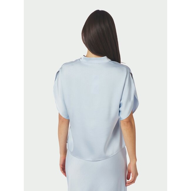 Neo Noir ANELLE HEAVY SATEEN BLOUSE LIGHT BLUE